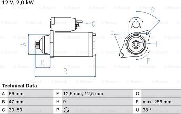 BOSCH 0 986 018 930 - Starteris ps1.lv