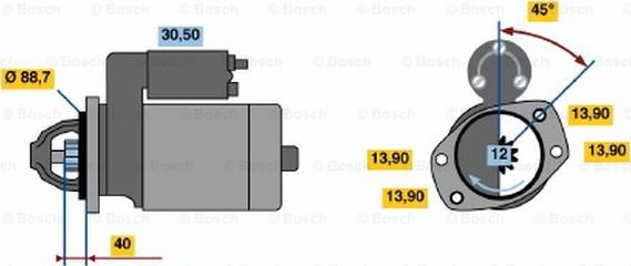 BOSCH 0 986 018 651 - Starteris ps1.lv