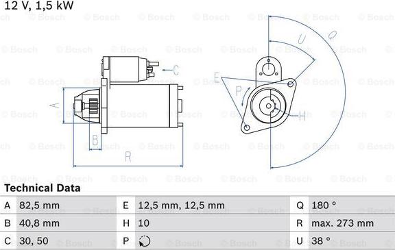 BOSCH 0 986 018 080 - Starteris ps1.lv