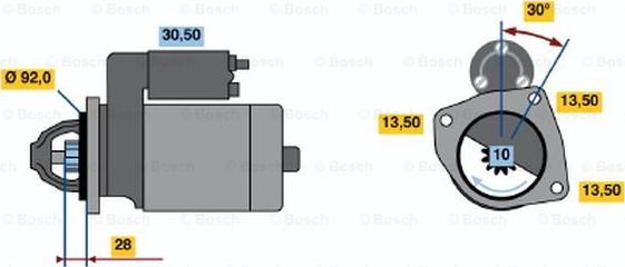 BOSCH 0 986 018 161 - Starteris ps1.lv