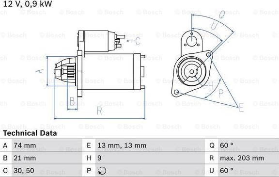 BOSCH 0 986 018 840 - Starteris ps1.lv