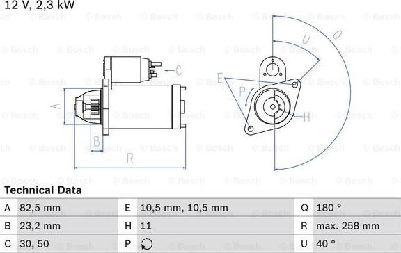 BOSCH 0 986 018 290 - Starteris ps1.lv