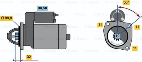 BOSCH 0 986 018 240 - Starteris ps1.lv