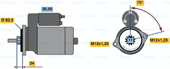 BOSCH 0 986 013 991 - Starteris ps1.lv