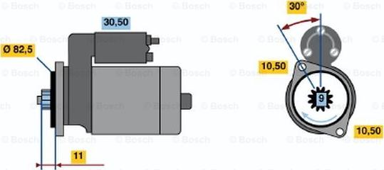 BOSCH 0 986 013 551 - Starteris ps1.lv