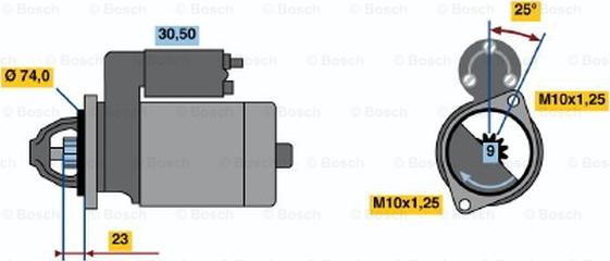 BOSCH 0 986 013 531 - Starteris ps1.lv