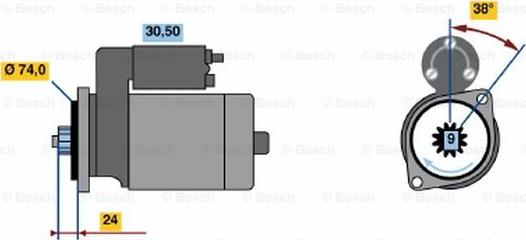 BOSCH 0 986 013 571 - Starteris ps1.lv