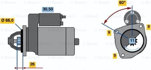 BOSCH 0 986 013 620 - Starteris ps1.lv