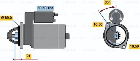 BOSCH 0 986 013 160 - Starteris ps1.lv