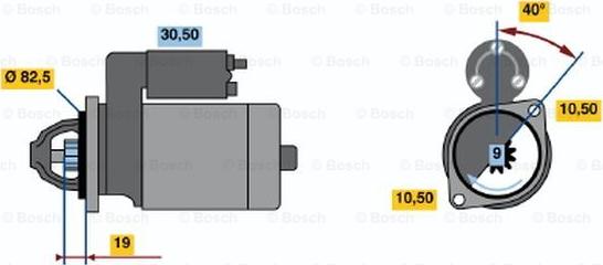 BOSCH 0 986 013 100 - Starteris ps1.lv