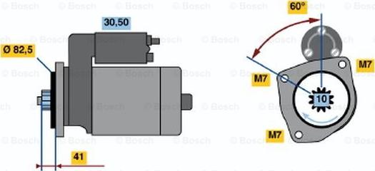 BOSCH 0 986 013 831 - Starteris ps1.lv