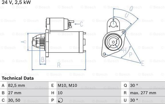 BOSCH 0 986 013 390 - Starteris ps1.lv