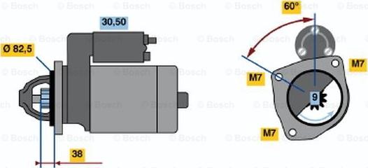 BOSCH 0 986 013 791 - Starteris ps1.lv