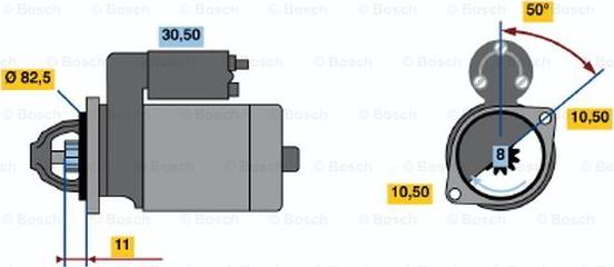 BOSCH 0 986 012 931 - Starteris ps1.lv