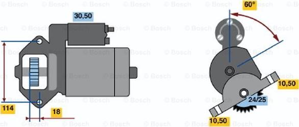 BOSCH 0 986 012 921 - Starteris ps1.lv