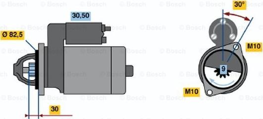 BOSCH 0 986 012 410 - Starteris ps1.lv