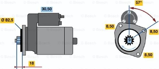 BOSCH 0 986 012 650 - Starteris ps1.lv