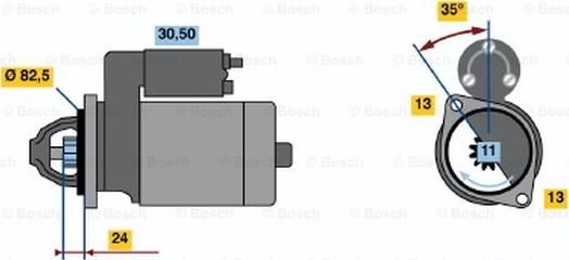 BOSCH 0 986 012 610 - Starteris ps1.lv