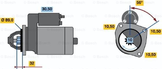 BOSCH 0 986 012 350 - Starteris ps1.lv