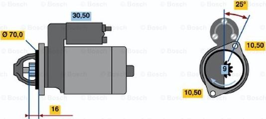 BOSCH 0 986 012 241 - Starteris ps1.lv