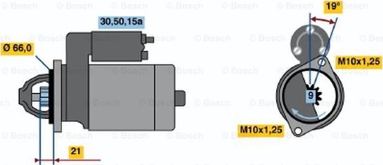 BOSCH 0 986 012 221 - Starteris ps1.lv