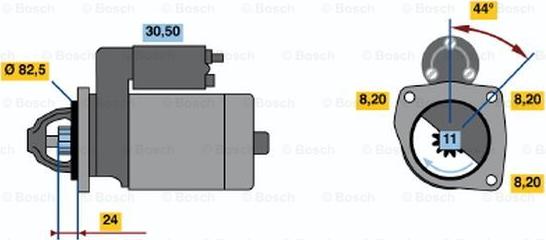 BOSCH 0 986 017 950 - Starteris ps1.lv