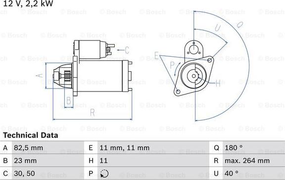 BOSCH 0 986 017 430 - Starteris ps1.lv