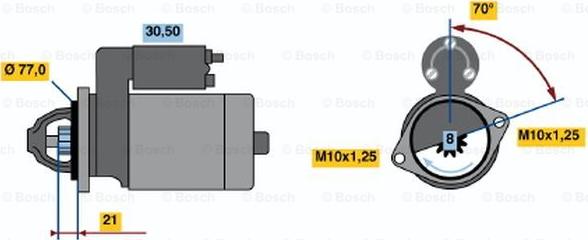 BOSCH 0 986 017 691 - Starteris ps1.lv