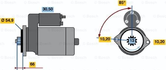 BOSCH 0 986 017 641 - Starteris ps1.lv