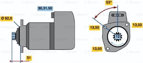 BOSCH 0 986 017 050 - Starteris ps1.lv