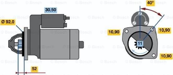 BOSCH 0 986 017 080 - Starteris ps1.lv