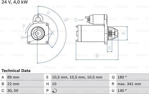 BOSCH 0 986 017 880 - Starteris ps1.lv