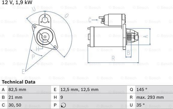 BOSCH 0 986 017 310 - Starteris ps1.lv