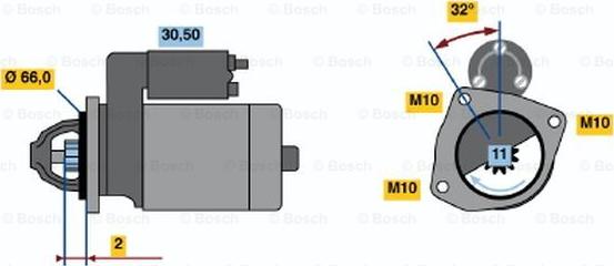 BOSCH 0 986 017 381 - Starteris ps1.lv