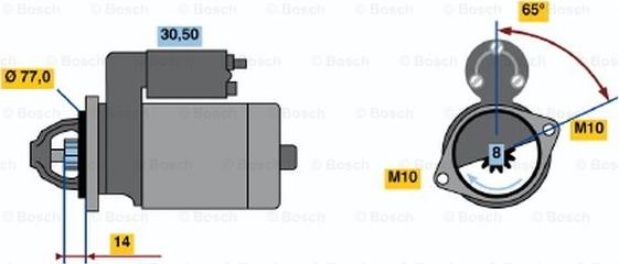 BOSCH 0 986 017 721 - Starteris ps1.lv