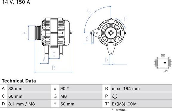 BOSCH 0 986 084 690 - Ģenerators ps1.lv