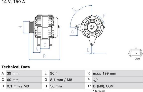 BOSCH 0 986 084 070 - Ģenerators ps1.lv