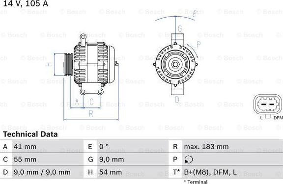 BOSCH 0 986 084 190 - Ģenerators ps1.lv