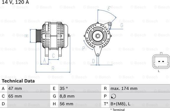 BOSCH 0 986 084 310 - Ģenerators ps1.lv