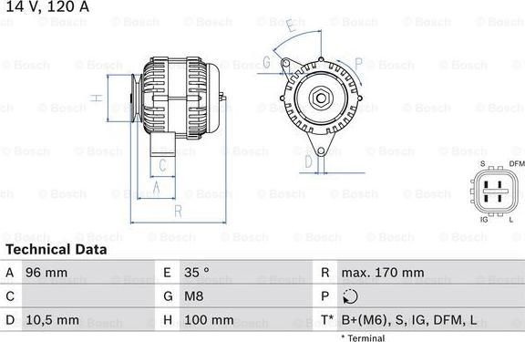 BOSCH 0 986 084 380 - Ģenerators ps1.lv