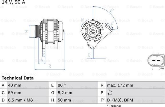 BOSCH 0 986 084 320 - Ģenerators ps1.lv