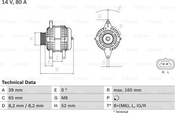 BOSCH 0 986 084 370 - Ģenerators ps1.lv