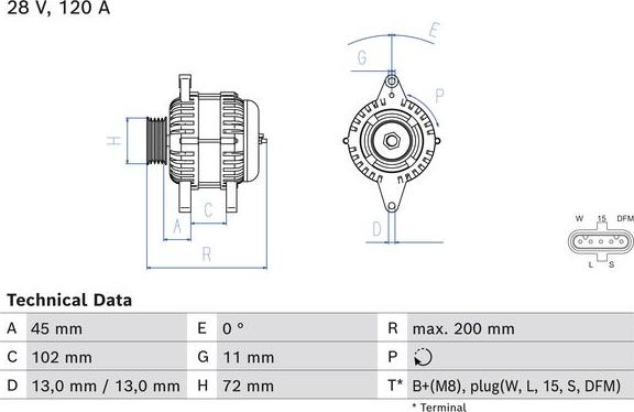 BOSCH 0 986 085 310 - Ģenerators ps1.lv