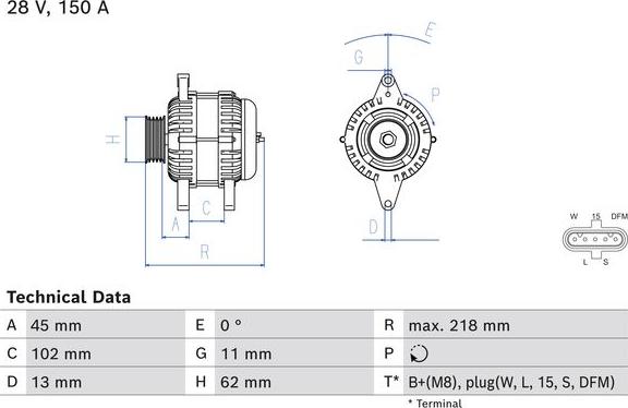 BOSCH 0 986 085 290 - Ģenerators ps1.lv