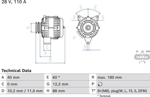 BOSCH 0 986 085 280 - Ģenerators ps1.lv