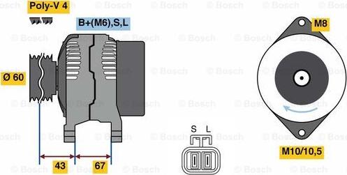 BOSCH 0 986 080 940 - Ģenerators ps1.lv