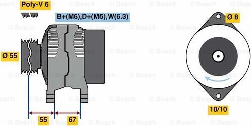 BOSCH 0 986 080 900 - Ģenerators ps1.lv