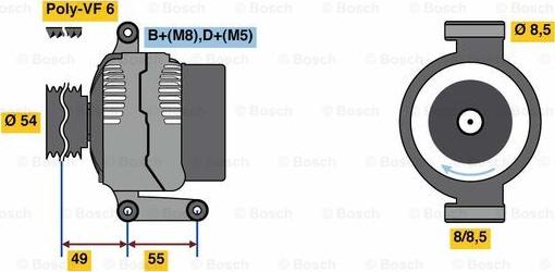 BOSCH 0 986 080 980 - Ģenerators ps1.lv