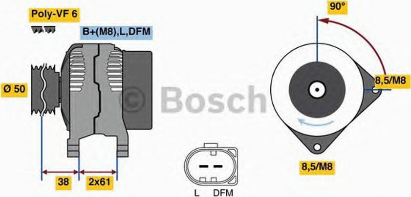 BOSCH 0986080970 - Ģenerators ps1.lv