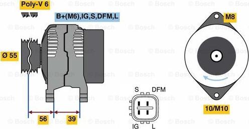 BOSCH 0 986 080 450 - Ģenerators ps1.lv